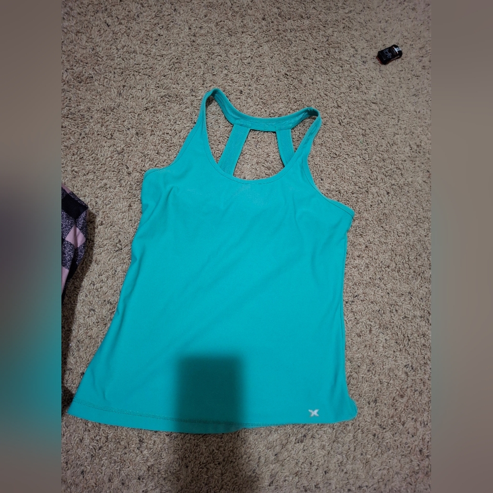 Athletic Works Teal Racerback Tank Top
